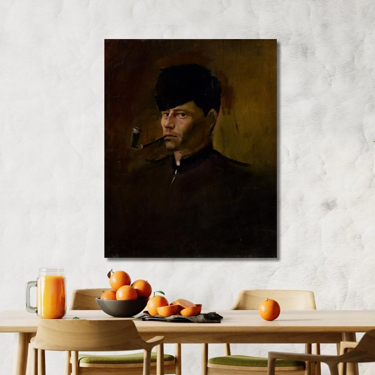 Dandy In Fur Cap With Pipe Ladislav Mednyánszky lmd12 canvas print 