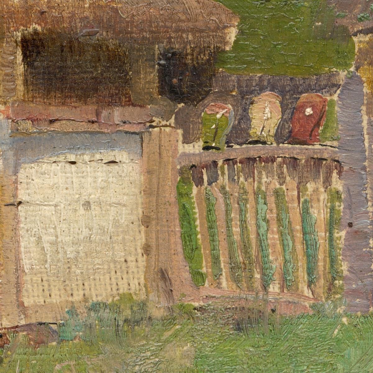 Girl In A Farmyard Ladislav Mednyánszky lmd25 canvas print