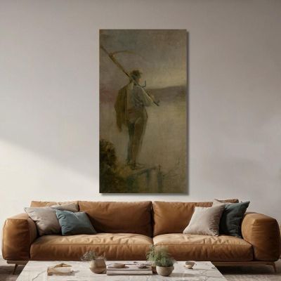 Mower By The River Ladislav Mednyánszky lmd33 canvas print 