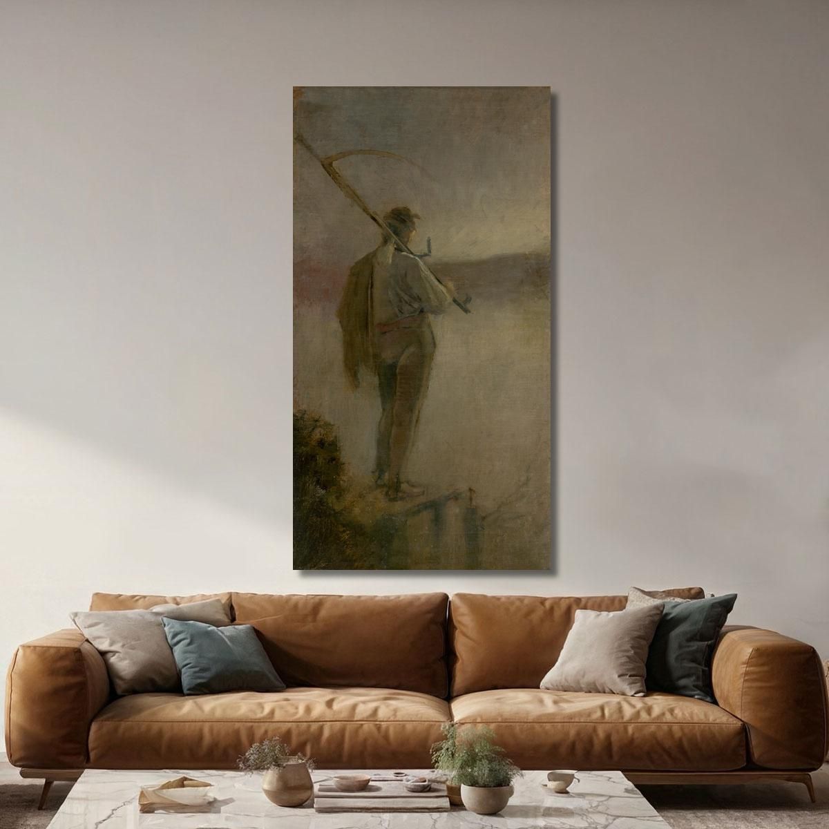 Mower By The River Ladislav Mednyánszky lmd33 canvas print 
