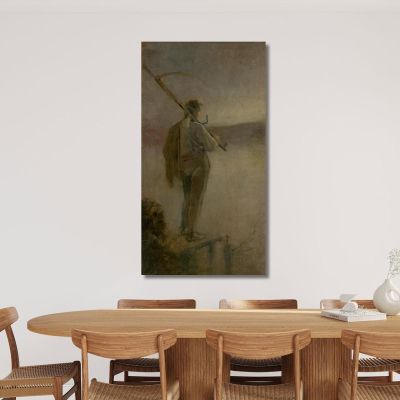 Mower By The River Ladislav Mednyánszky lmd33 canvas print 