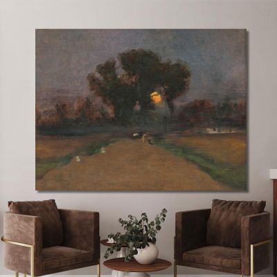 Landscape With Setting Sun Ladislav Mednyánszky lmd39 canvas print 