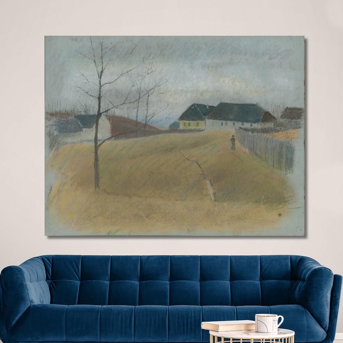 At The End Of The Village Ladislav Mednyánszky lmd47 canvas print 