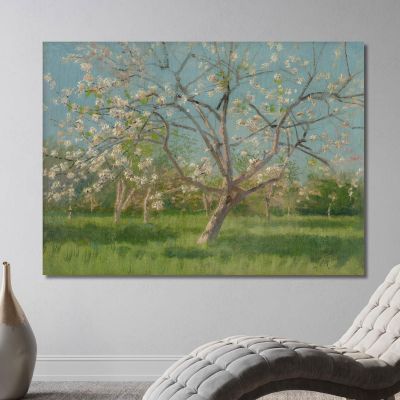 Study Of Blooming Trees In An Orchard Ladislav Mednyánszky lmd58 canvas print 