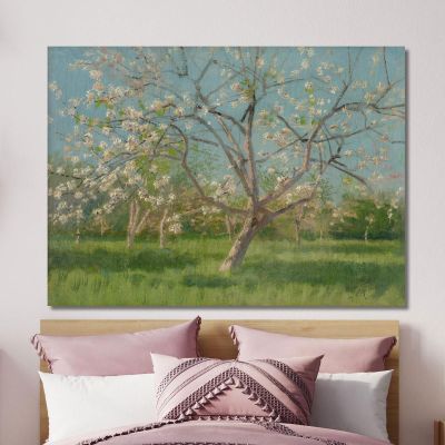 Study Of Blooming Trees In An Orchard Ladislav Mednyánszky lmd58 canvas print 