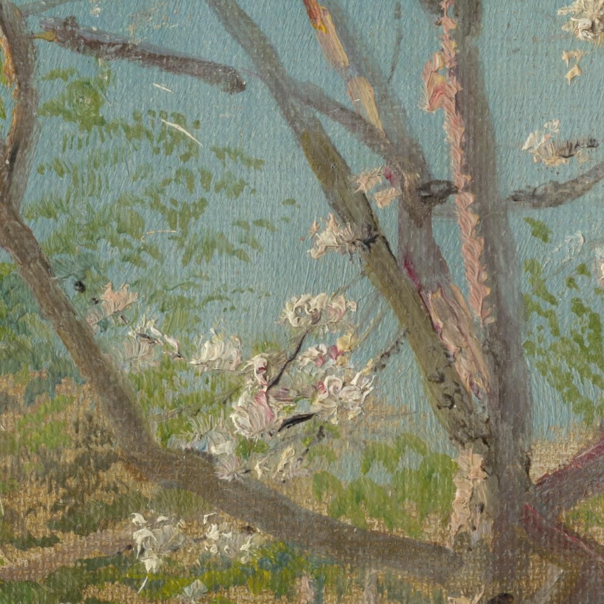Study Of Blooming Trees In An Orchard Ladislav Mednyánszky lmd58 canvas print