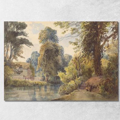 Swiss Park With A Pond And A Sled Ladislav Mednyánszky lmd60 canvas print 
