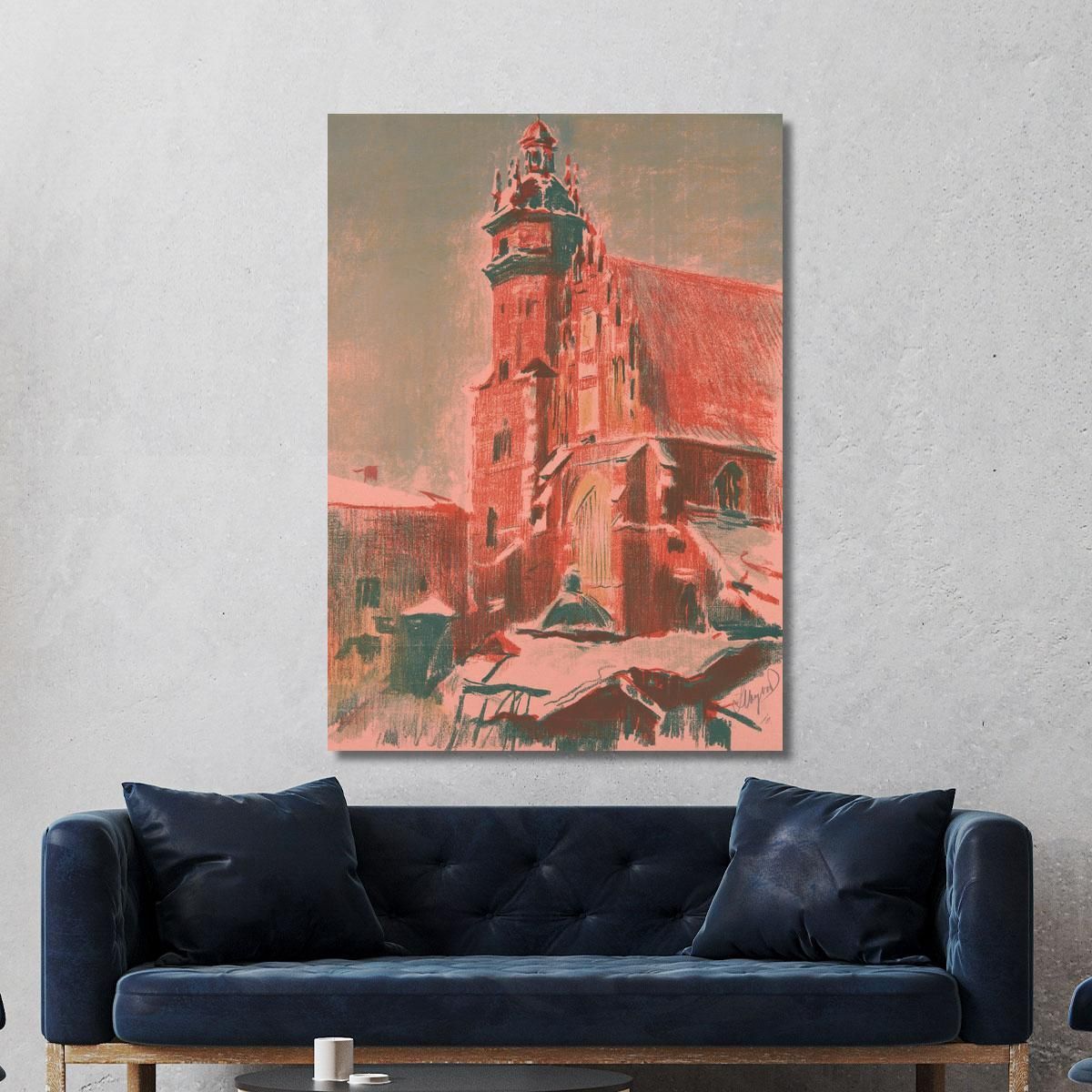 Corpus Christi Church In Krakow Leon Wyczółkowski lwy10 canvas print 