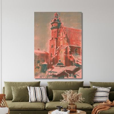 Corpus Christi Church In Krakow Leon Wyczółkowski lwy10 canvas print 