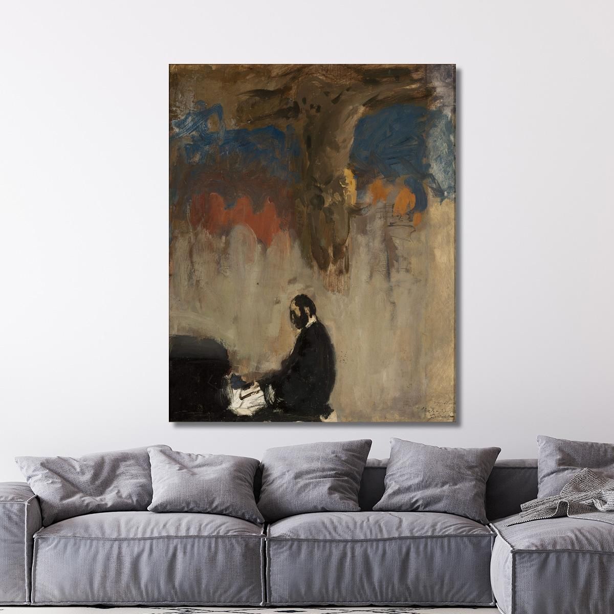 Feliks Jasieński At The Organ (Sketch) Leon Wyczółkowski lwy11 canvas print 