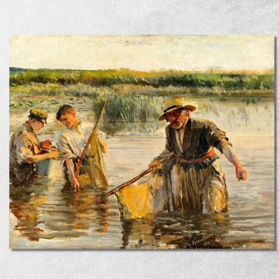 Fishermen 2 Leon Wyczółkowski lwy16 canvas print 
