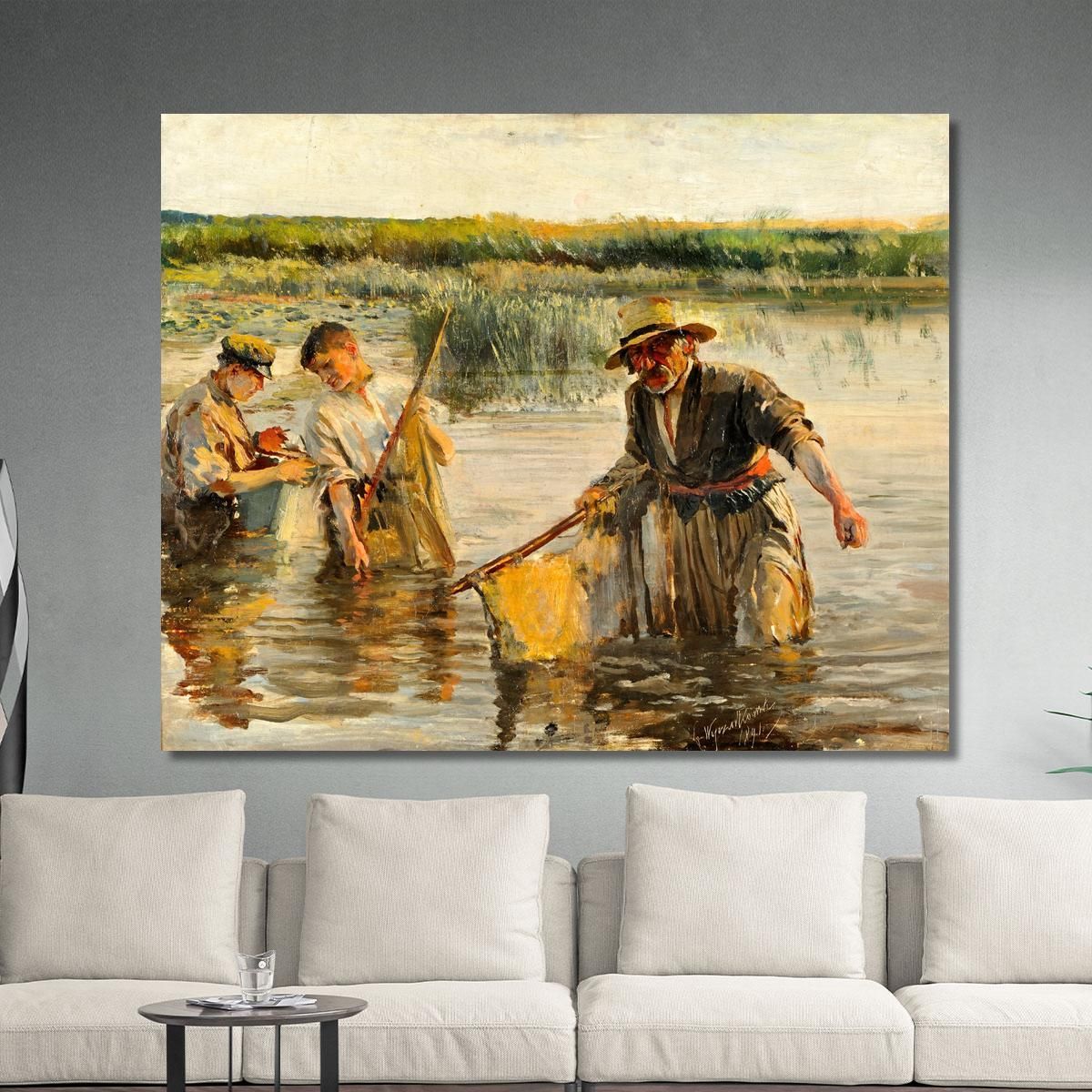Fishermen 2 Leon Wyczółkowski lwy16 canvas print 