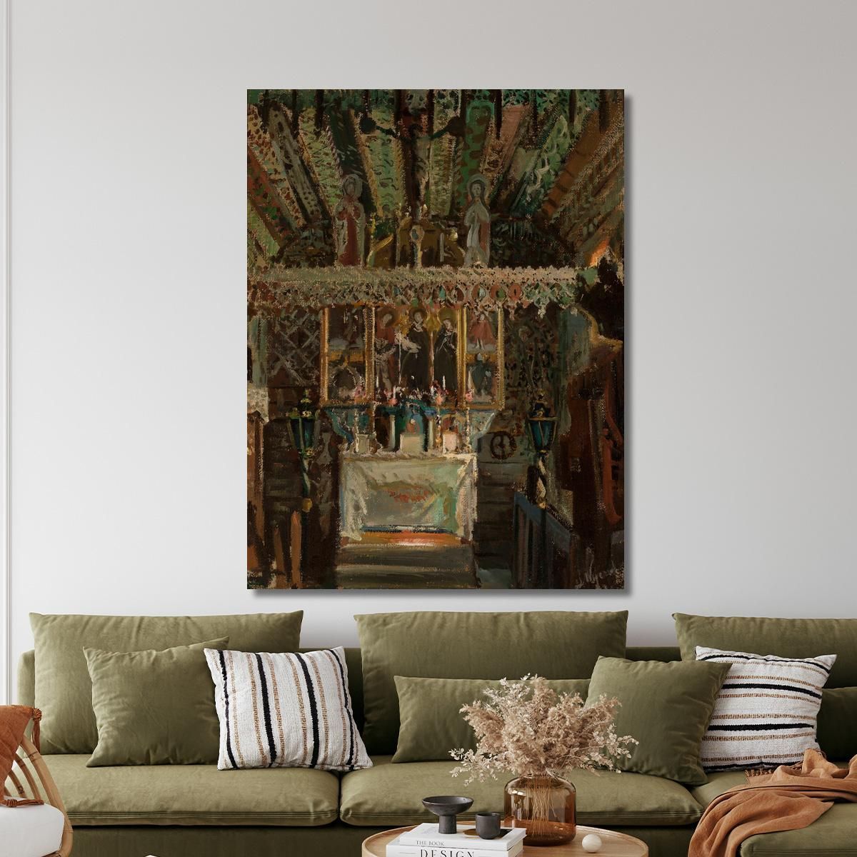 Interior Of The Church In Dębno Leon Wyczółkowski lwy25 canvas print 