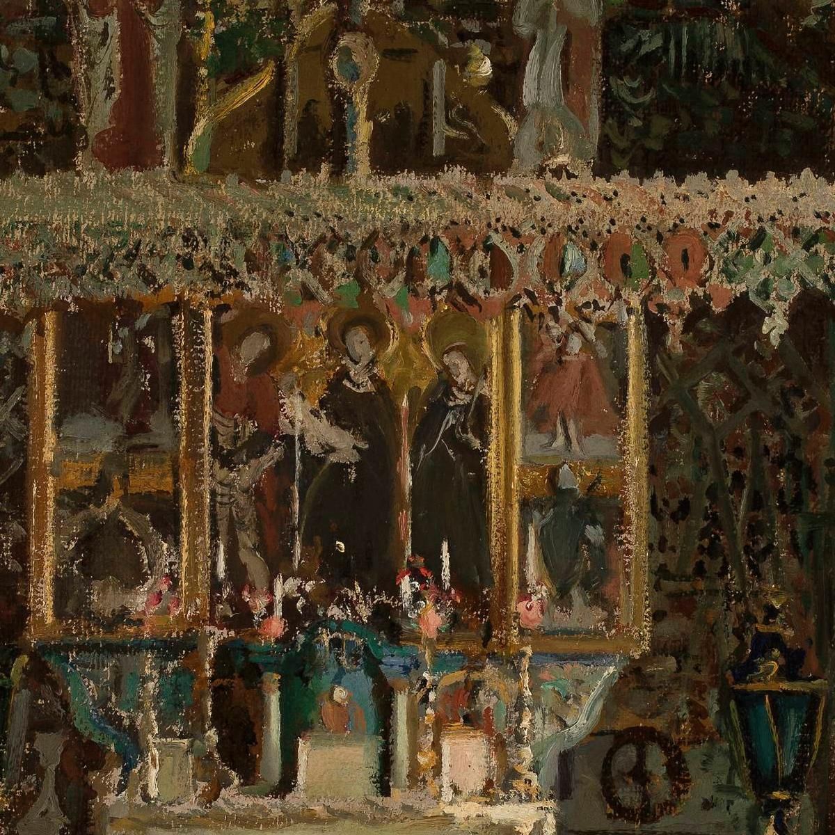 Interior Of The Church In Dębno Leon Wyczółkowski lwy25 canvas print