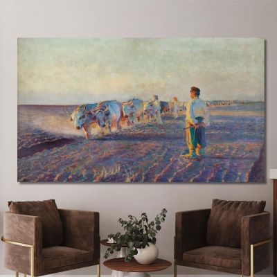Plowing In The Ukraine Leon Wyczółkowski lwy35 canvas print 