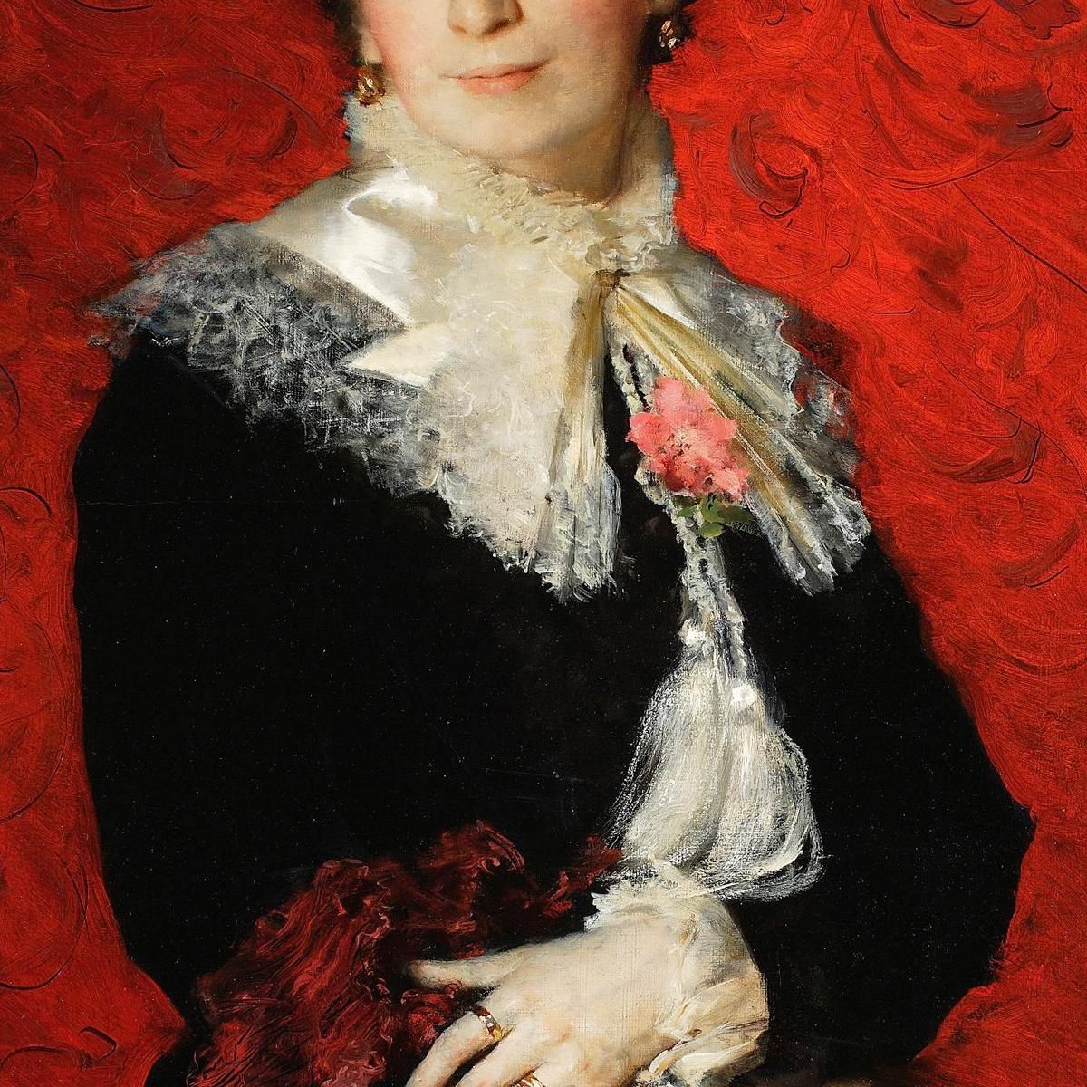 Portrait Of A Lady Leon Wyczółkowski lwy37 canvas print