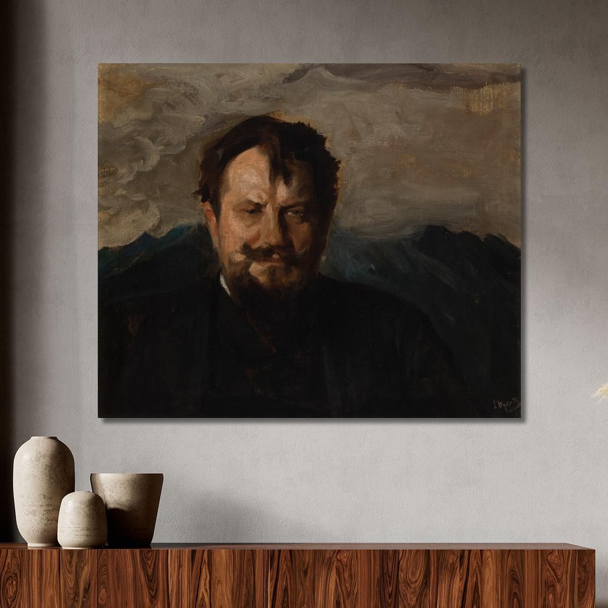 Portrait Of Jan Kasprowicz Leon Wyczółkowski lwy43 canvas print 