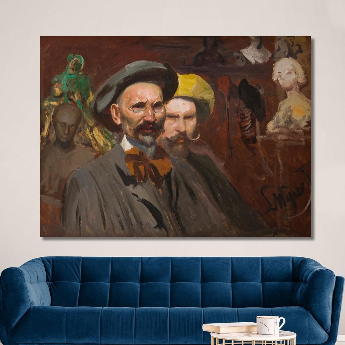 Self-Portrait With Konstanty Laszczka Leon Wyczółkowski lwy59 canvas print 