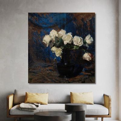 White Roses Leon Wyczółkowski lwy65 canvas print 