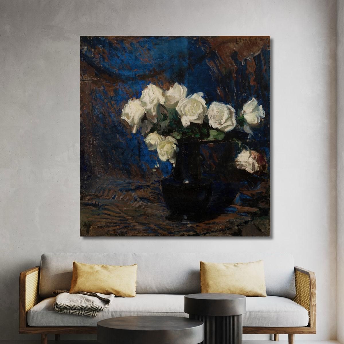 White Roses Leon Wyczółkowski lwy65 canvas print 