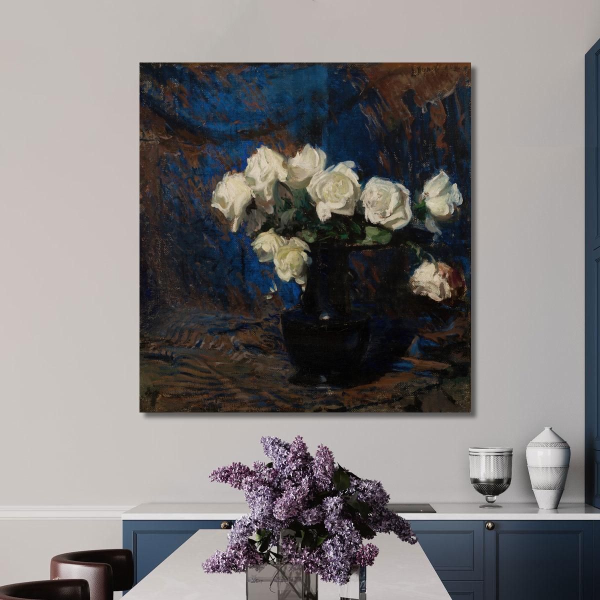 White Roses Leon Wyczółkowski lwy65 canvas print 