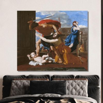 The Massacre Of The Innocents 2 Nicolas Poussin nps15 canvas print 