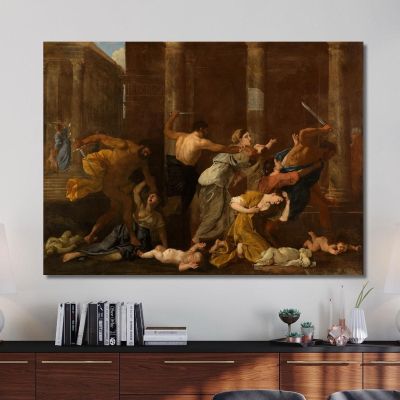 The Massacre Of The Innocents Nicolas Poussin nps16 canvas print 