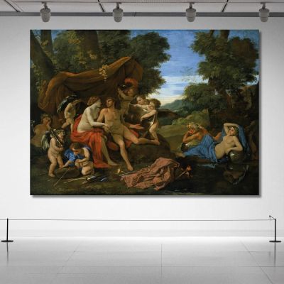 Mars And Venus Nicolas Poussin nps18 canvas print 