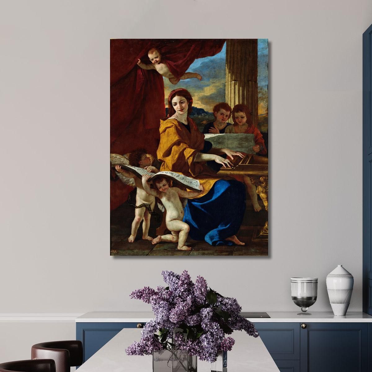 St. Cecilia Nicolas Poussin nps25 canvas print 