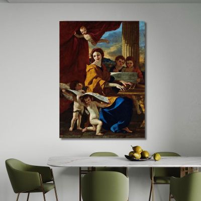 St. Cecilia Nicolas Poussin nps25 canvas print 