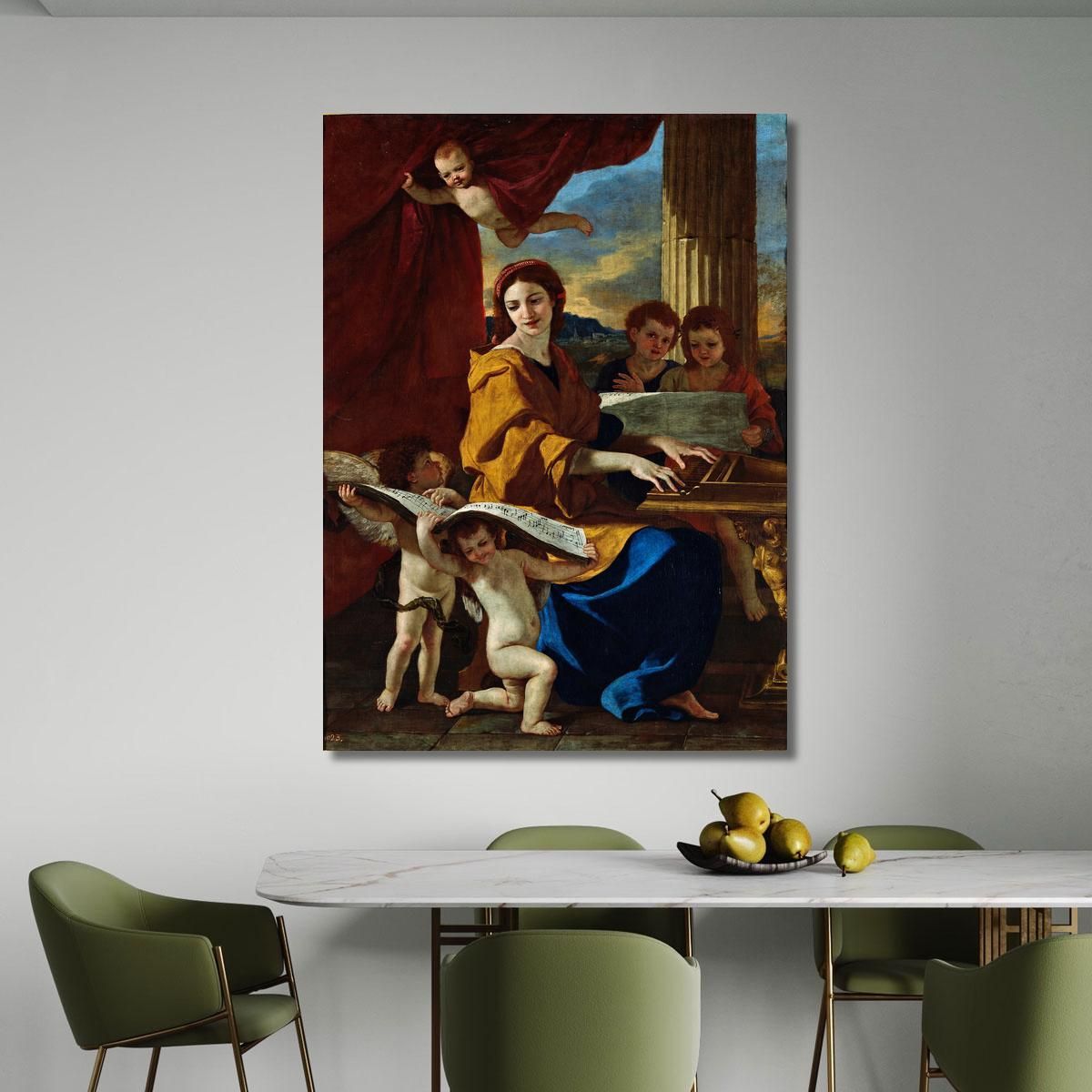 St. Cecilia Nicolas Poussin nps25 canvas print 