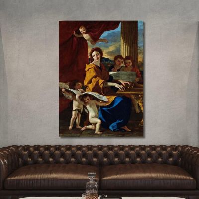 St. Cecilia Nicolas Poussin nps25 canvas print 