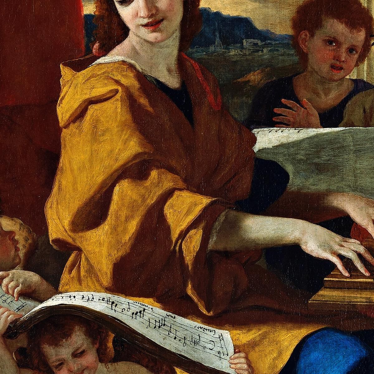 St. Cecilia Nicolas Poussin nps25 canvas print
