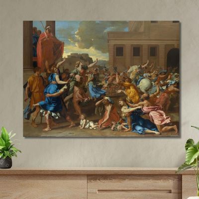 The Abduction Of The Sabine Women Nicolas Poussin nps26 canvas print 