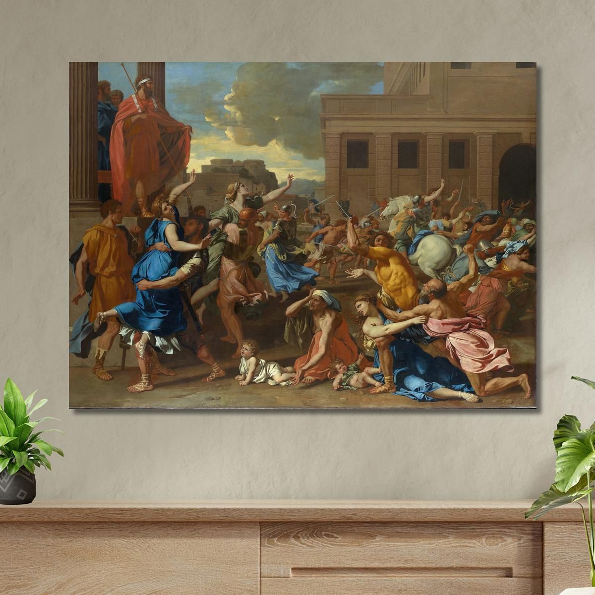 The Abduction Of The Sabine Women Nicolas Poussin nps26 canvas print 