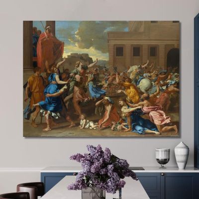The Abduction Of The Sabine Women Nicolas Poussin nps26 canvas print 