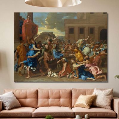 The Abduction Of The Sabine Women Nicolas Poussin nps26 canvas print 