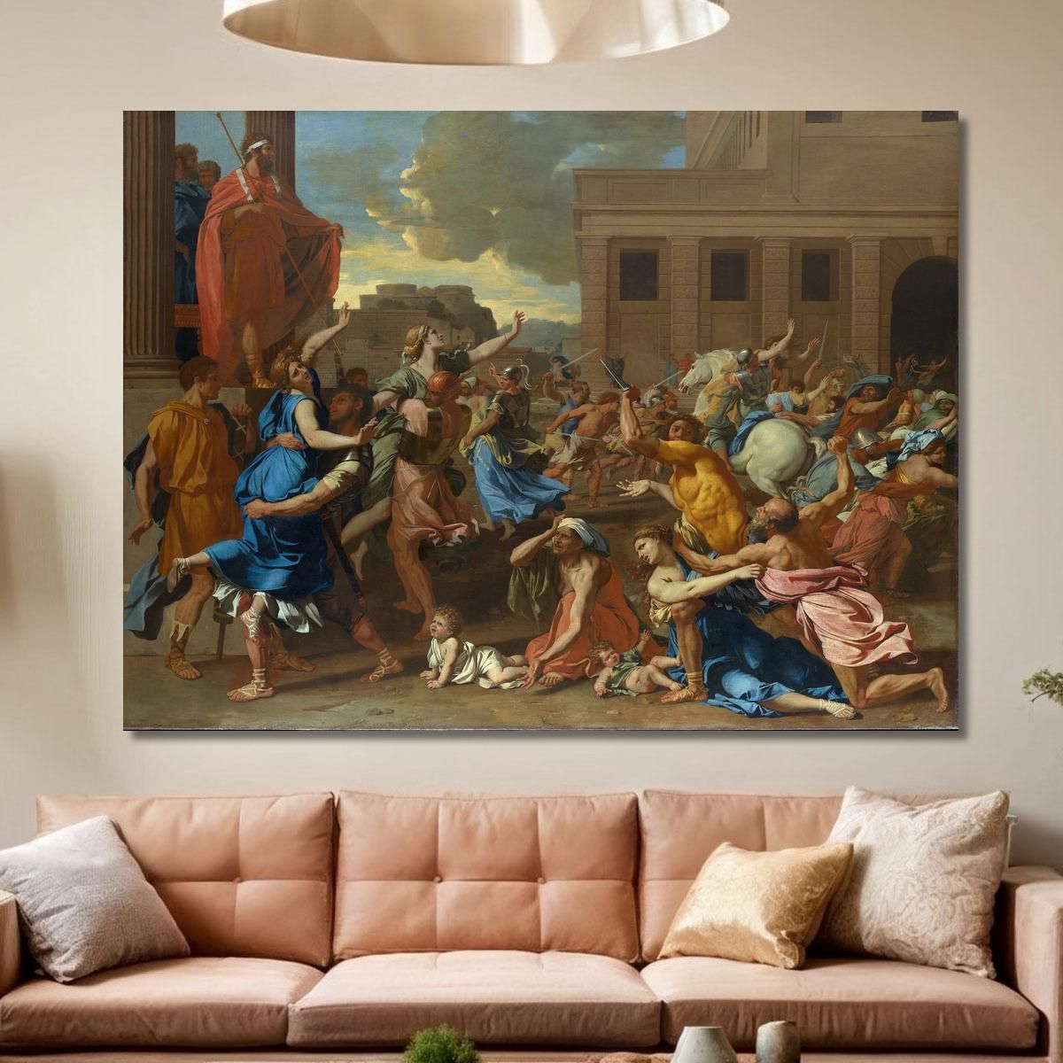 The Abduction Of The Sabine Women Nicolas Poussin nps26 canvas print 