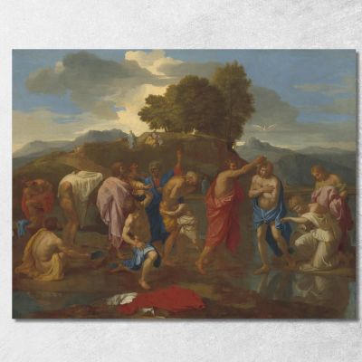 The Baptism Of Christ Nicolas Poussin nps30 canvas print 