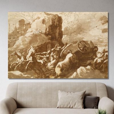 The Death Of Hippolytus Nicolas Poussin nps36 canvas print 