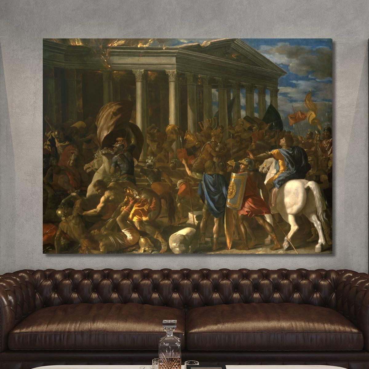 The Destruction And Sack Of The Temple Of Jerusalem Nicolas Poussin nps37 canvas print 