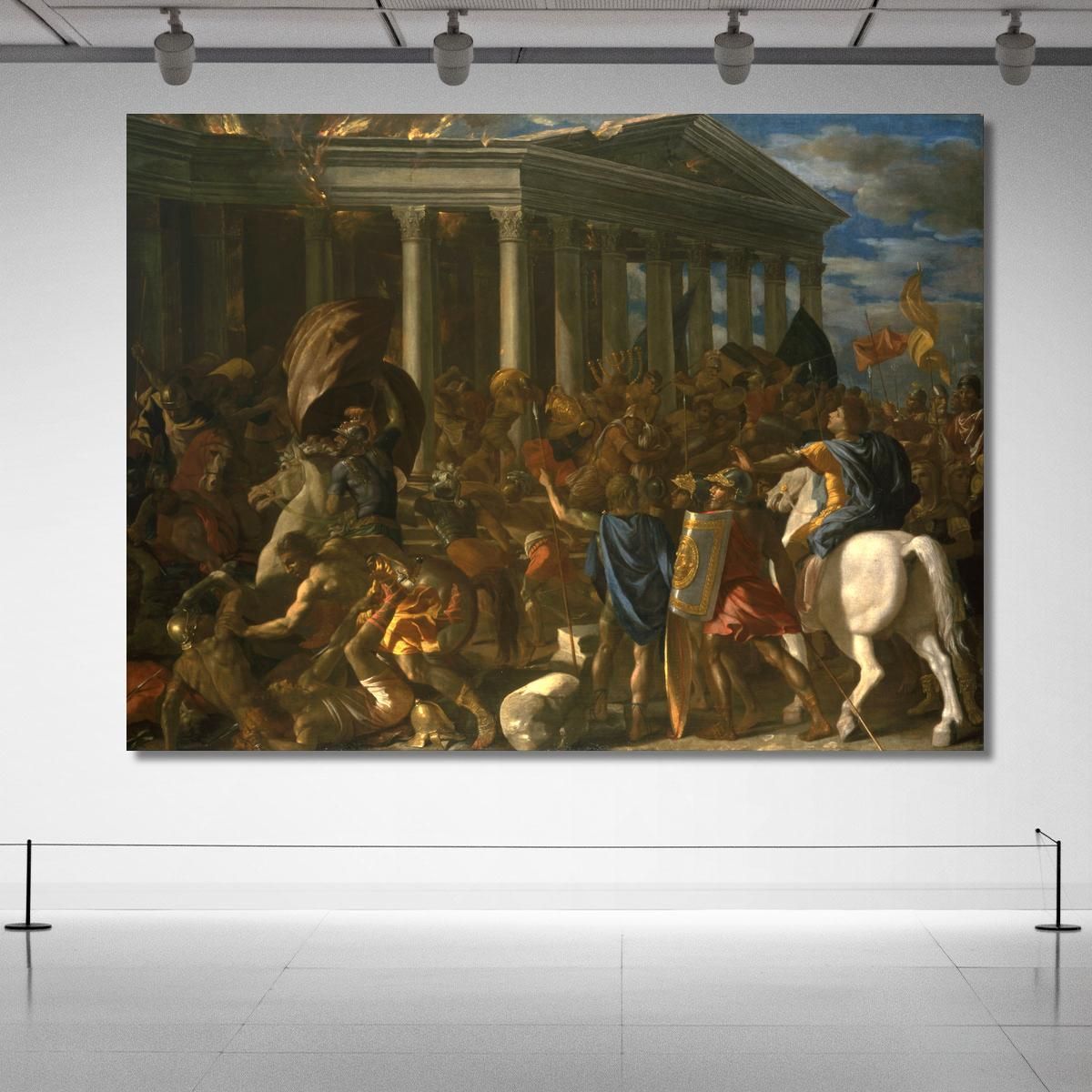 The Destruction And Sack Of The Temple Of Jerusalem Nicolas Poussin nps37 canvas print 