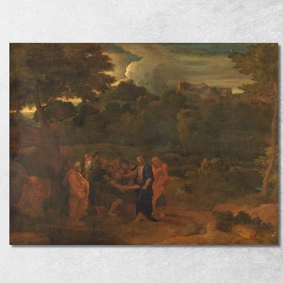 The Healing Of The Two Blind Men At Jericho Nicolas Poussin nps39 canvas print 