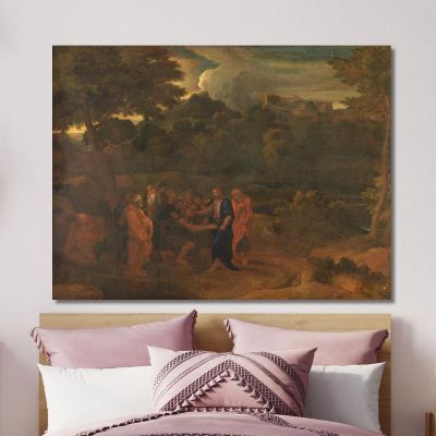 The Healing Of The Two Blind Men At Jericho Nicolas Poussin nps39 canvas print 