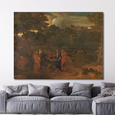 The Healing Of The Two Blind Men At Jericho Nicolas Poussin nps39 canvas print 
