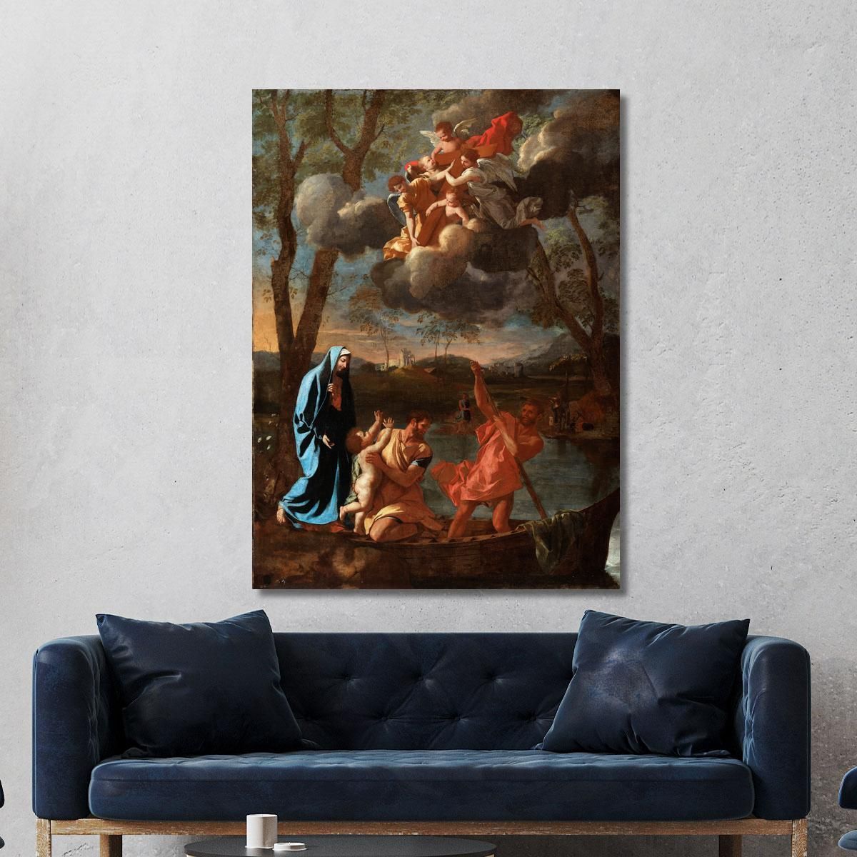 The Return Of The Holy Family To Nazareth Nicolas Poussin nps43 canvas print 