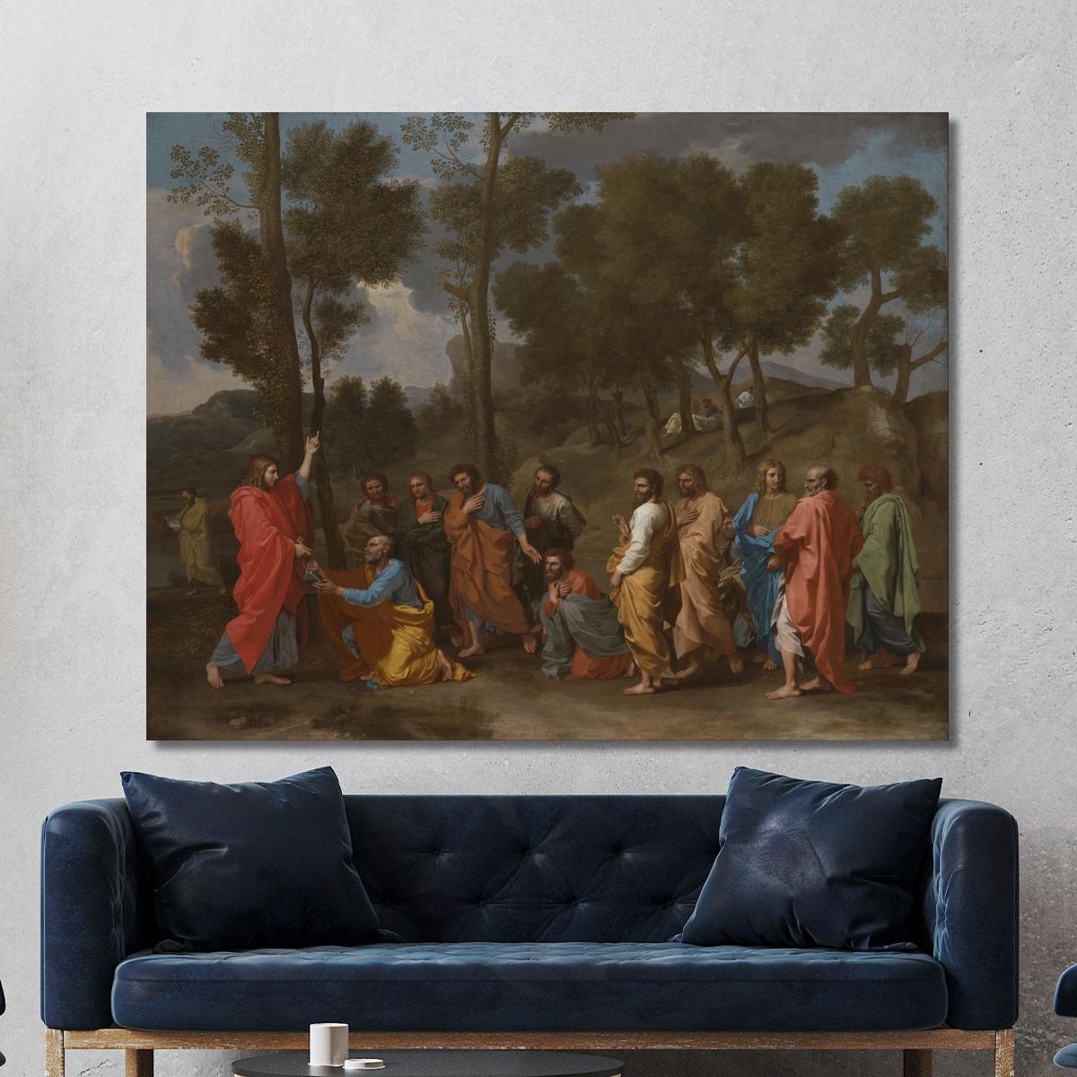 The Sacrament Of Ordination: Christ Presenting The Keys To Saint Peter Nicolas Poussin nps44 canvas print 