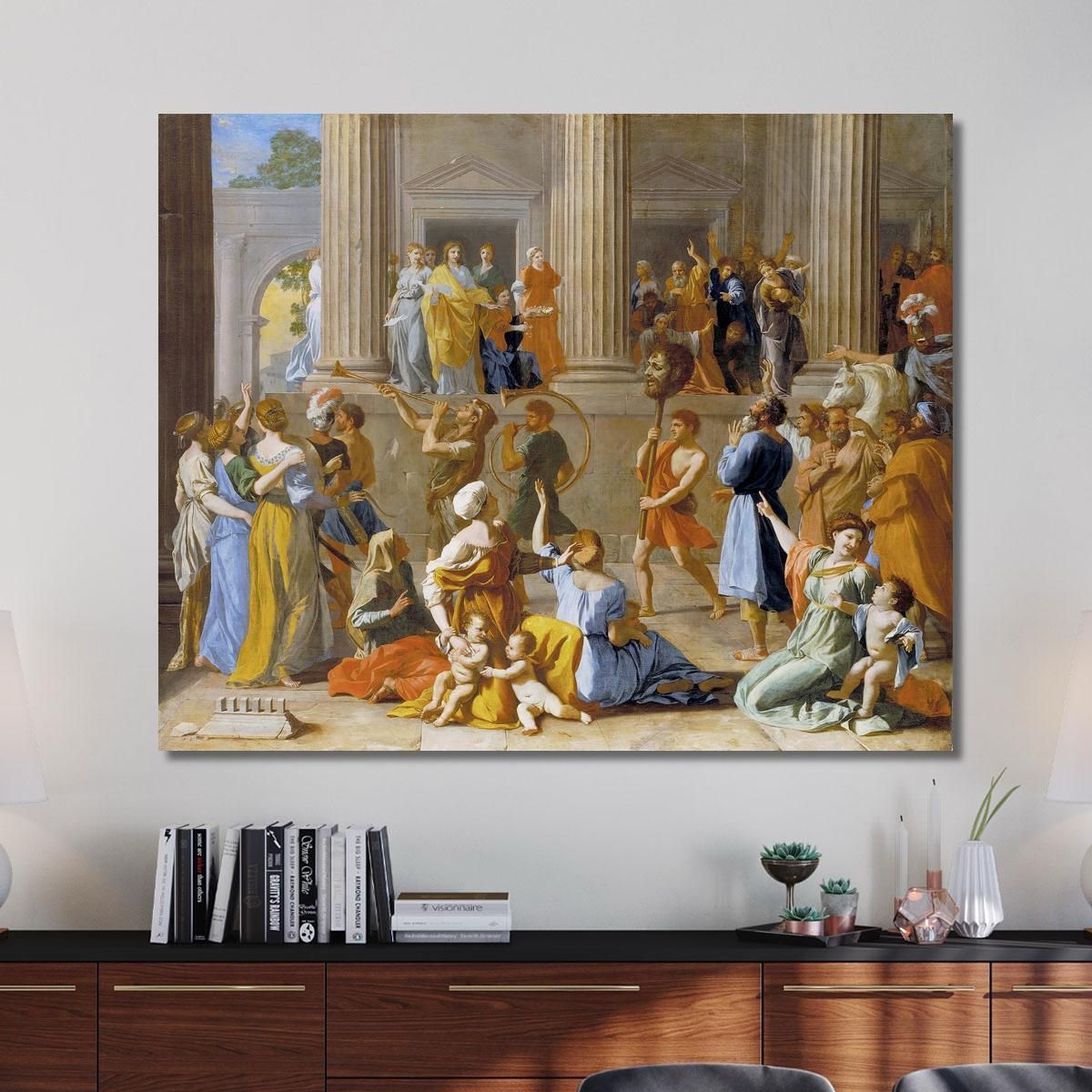 The Triumph Of David Nicolas Poussin nps46 canvas print 