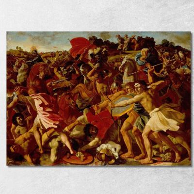 The Victory Of Joshua Over The Amalekites Nicolas Poussin nps47 canvas print 