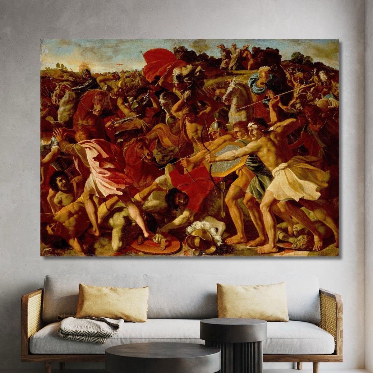 The Victory Of Joshua Over The Amalekites Nicolas Poussin nps47 canvas print 